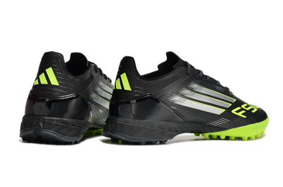 Men's Adidas F50 Pro TF Football Shoes - Black/Yellow/Silver