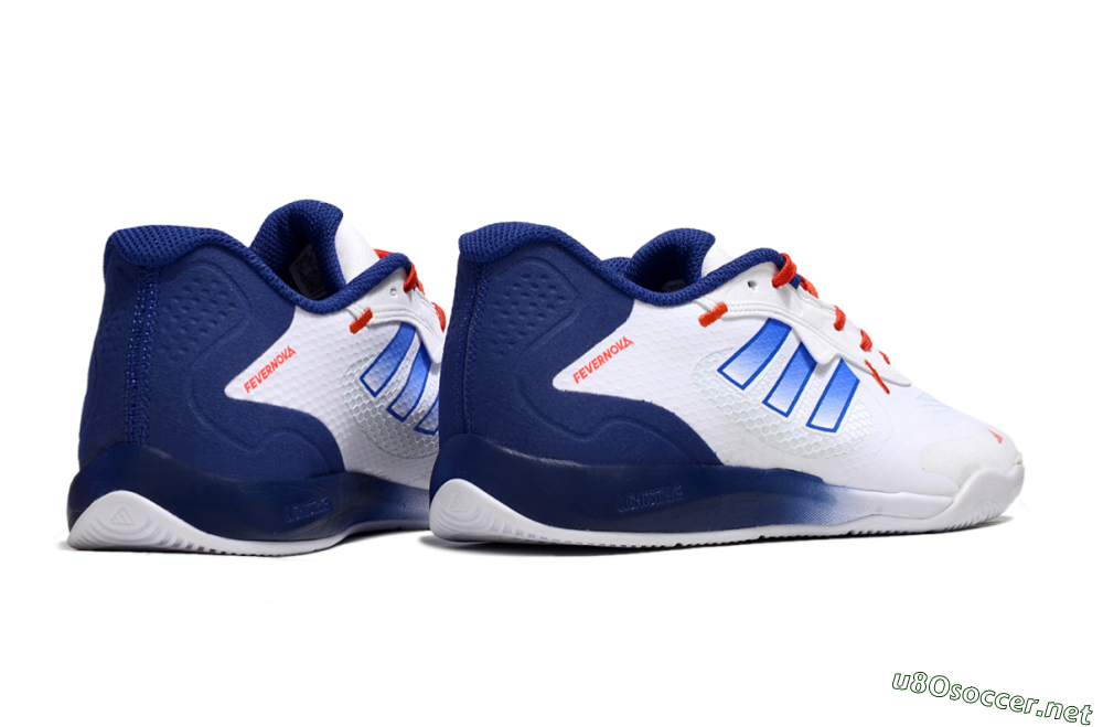 Men's Adidas Fevernova IC Football Shoes - White/Blue/Red 6