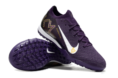 Unisex Nike Air Zoom Mercurial Vapor 16 Elite TF Football Shoes - Purple/White/Gold