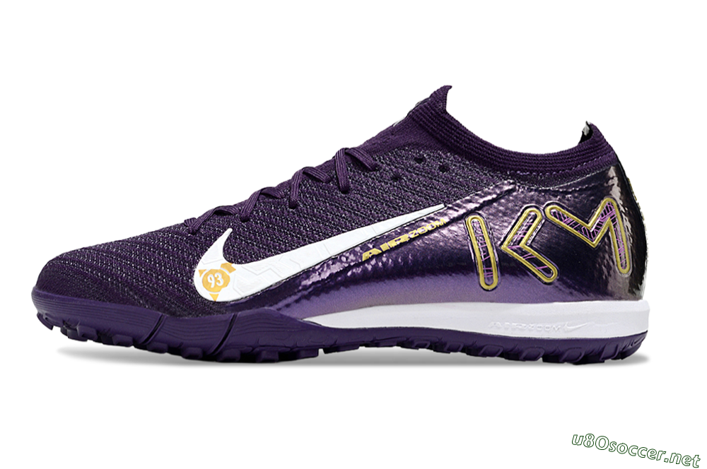 Unisex Nike Air Zoom Mercurial Vapor 16 Elite TF Football Shoes - Purple/White/Gold 0