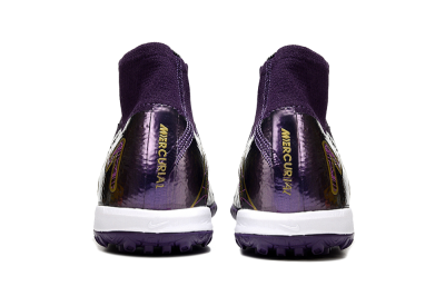 Unisex Nike Air Zoom Mercurial Superfly 10 Elite TF Football Shoes - Purple/White/Gold