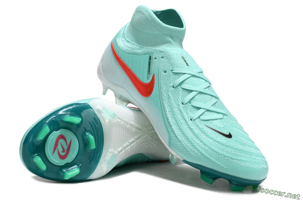 Men's Nike Phantom Luna Elite NU FG Football Boots - Jade/Red/White 3