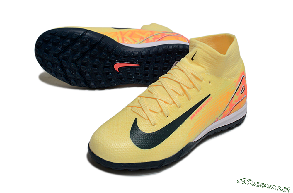 Kids Nike Air Zoom Mercurial Superfly 10 Elite TF Football Shoes - Yellow/Black/Red 3
