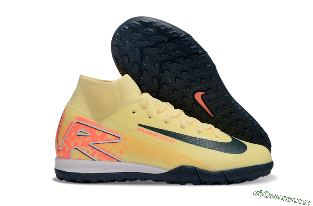 Kids Nike Air Zoom Mercurial Superfly 10 Elite TF Football Shoes - Yellow/Black/Red 2