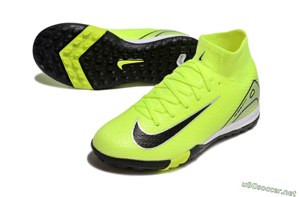 Kids Nike Air Zoom Mercurial Superfly 10 Elite TF Football Shoes - Yellow/Black/Silver 3