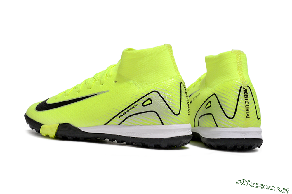 Kids Nike Air Zoom Mercurial Superfly 10 Elite TF Football Shoes - Yellow/Black/Silver 5