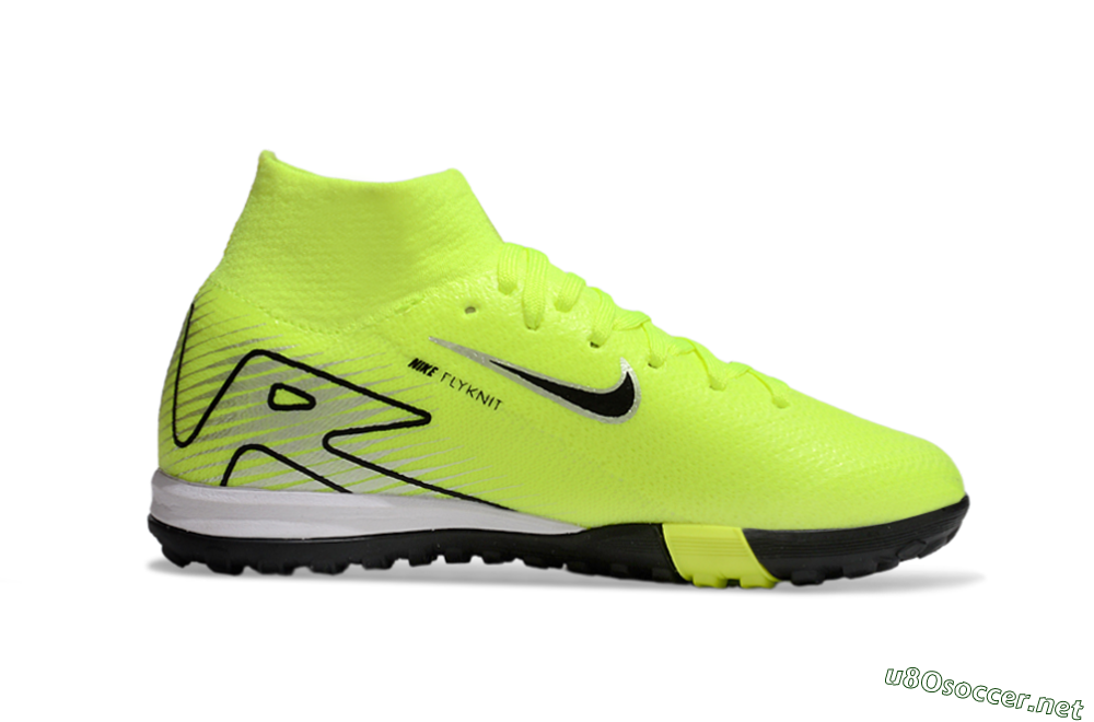 Kids Nike Air Zoom Mercurial Superfly 10 Elite TF Football Shoes - Yellow/Black/Silver 4