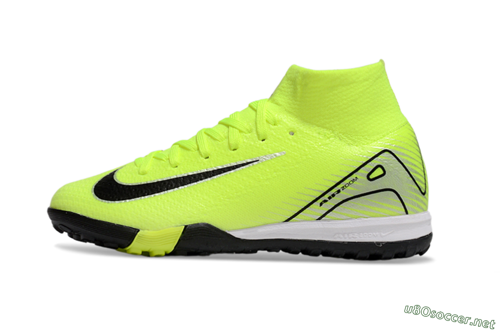 Kids Nike Air Zoom Mercurial Superfly 10 Elite TF Football Shoes - Yellow/Black/Silver 0