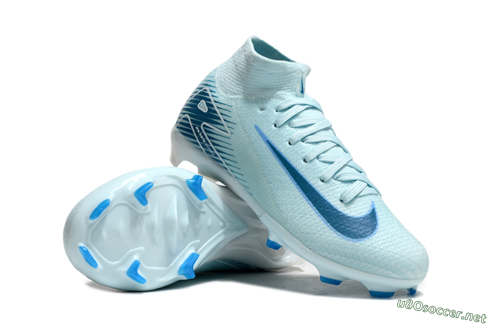 Kids Nike Air Zoom Mercurial Superfly 10 Elite FG Football Boots - Jade/Blue/White 1
