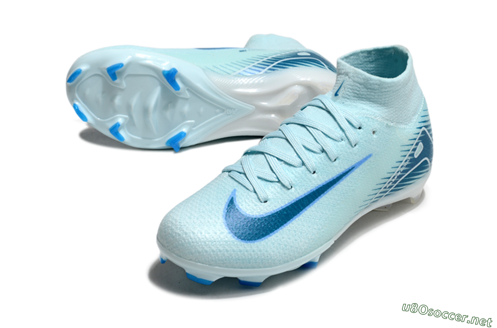 Kids Nike Air Zoom Mercurial Superfly 10 Elite FG Football Boots - Jade/Blue/White 3