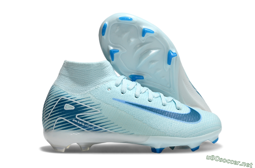 Kids Nike Air Zoom Mercurial Superfly 10 Elite FG Football Boots - Jade/Blue/White 2
