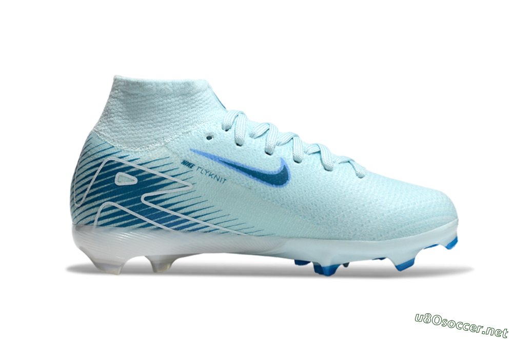 Kids Nike Air Zoom Mercurial Superfly 10 Elite FG Football Boots - Jade/Blue/White 4
