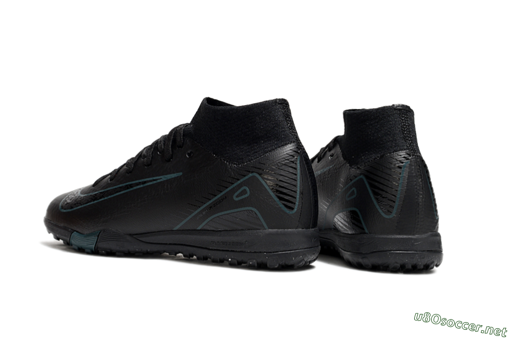 Kids Nike Air Zoom Mercurial Superfly 10 Elite TF Football Shoes - Black/Blue 5