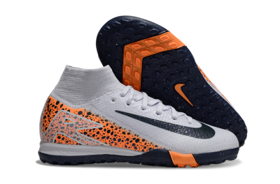 Kids Nike Air Zoom Mercurial Superfly 10 Elite TF Football Shoes - Grey/Black/Leopard