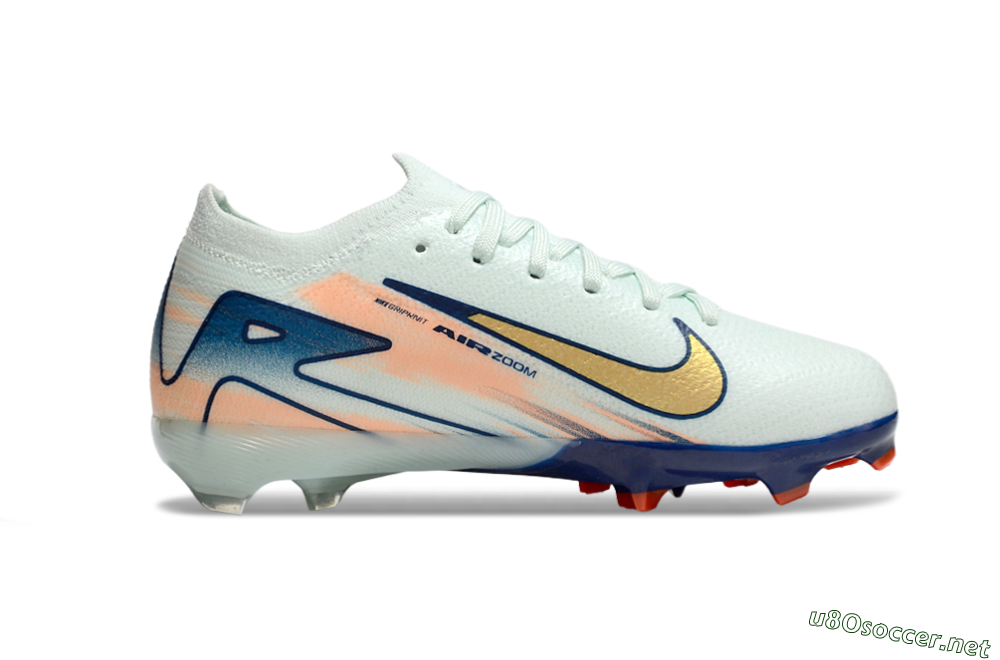 Kids Nike Air Zoom Mercurial Vapor 16 Elite FG Football Boots - Jade/Blue/Gold 4