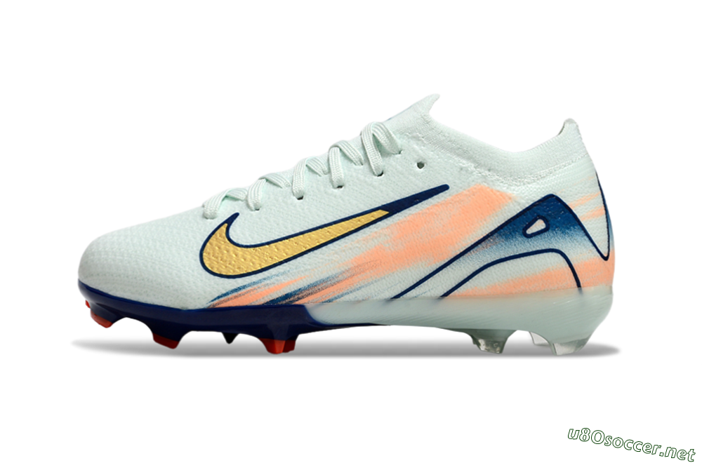 Kids Nike Air Zoom Mercurial Vapor 16 Elite FG Football Boots - Jade/Blue/Gold 0
