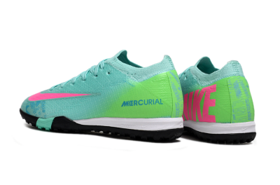 Kids Nike Air Zoom Mercurial Vapor 16 Elite TF Football Shoes - Jade/Yellow/Pink