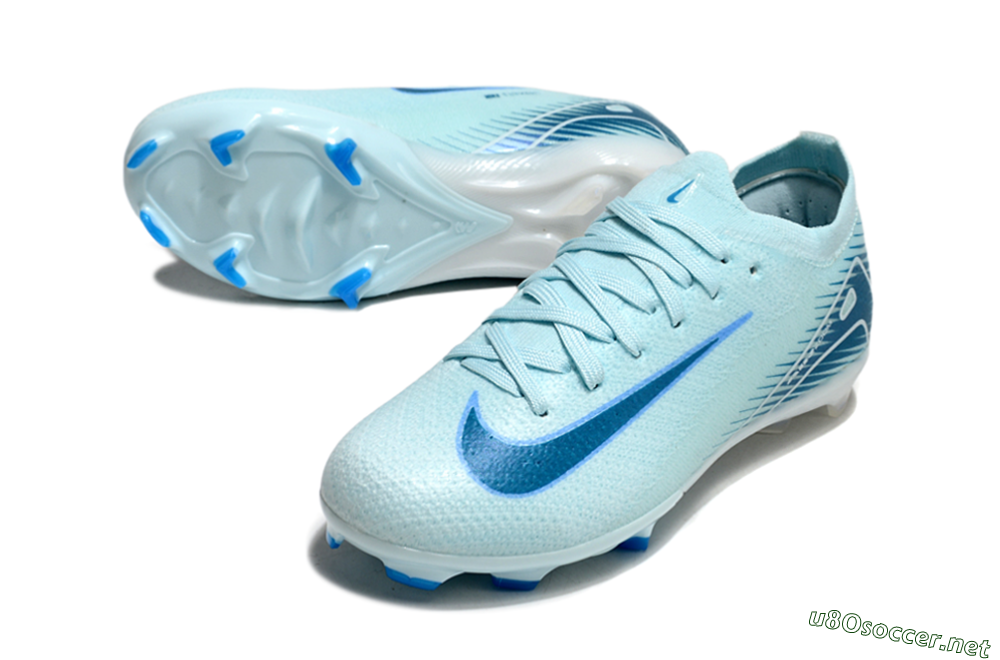 Kids Nike Air Zoom Mercurial Vapor 16 Elite FG Football Boots - Jade/Blue/White 3