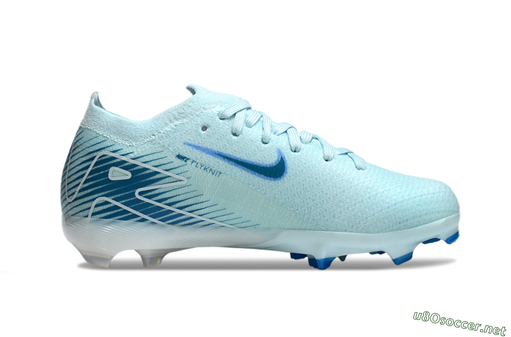 Kids Nike Air Zoom Mercurial Vapor 16 Elite FG Football Boots - Jade/Blue/White 4
