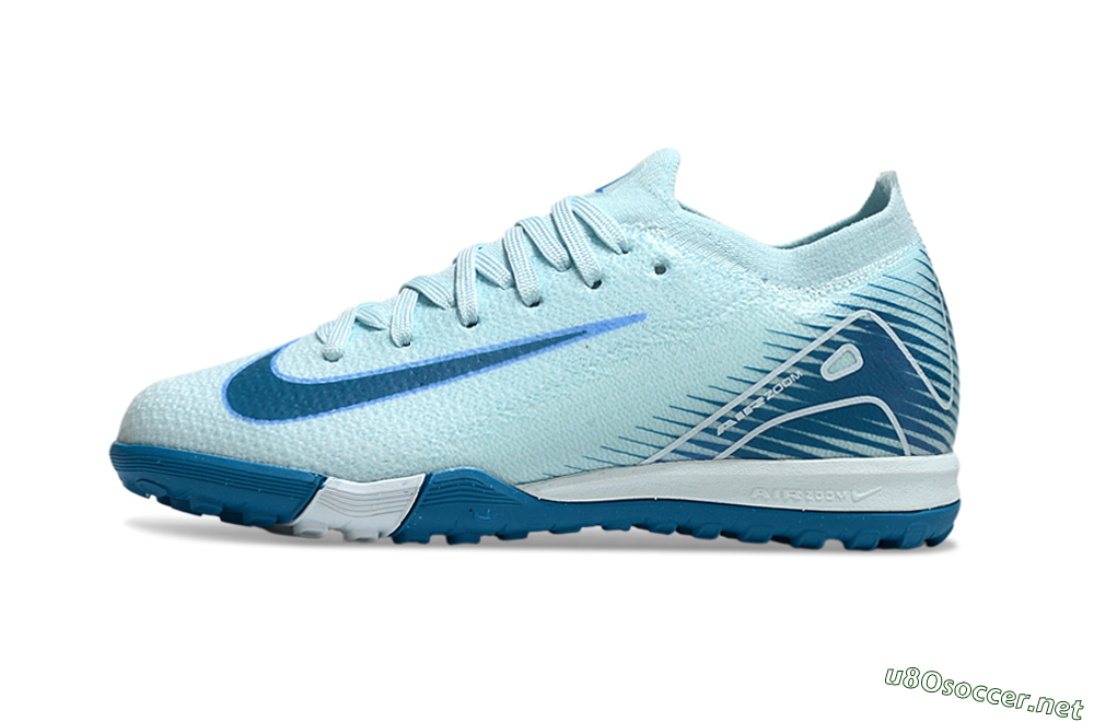 Kids Nike Air Zoom Mercurial Vapor 16 Elite TF Football Shoes - Jade/Blue 0