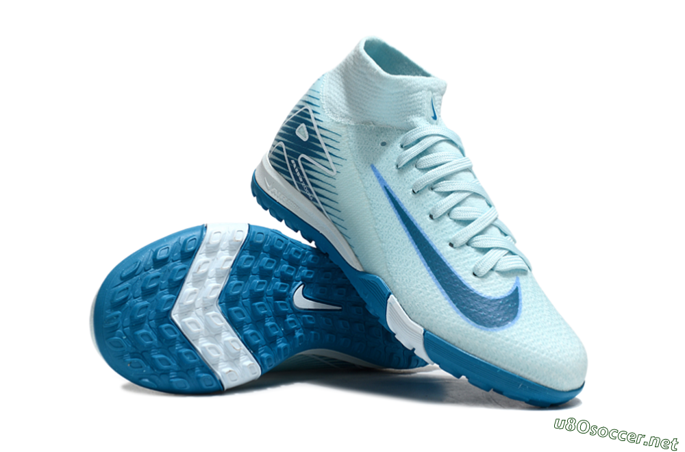 Kids Nike Air Zoom Mercurial Superfly 10 Elite TF Football Shoes - Jade/Blue 1