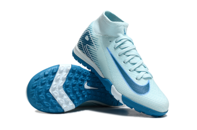 Kids Nike Air Zoom Mercurial Superfly 10 Elite TF Football Shoes - Jade/Blue