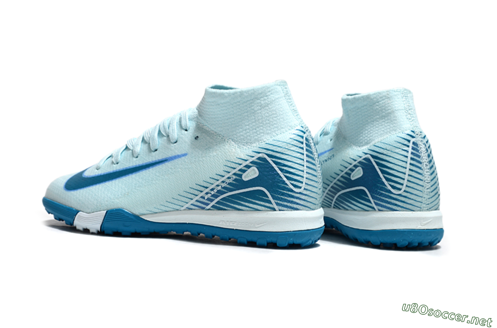Kids Nike Air Zoom Mercurial Superfly 10 Elite TF Football Shoes - Jade/Blue 5