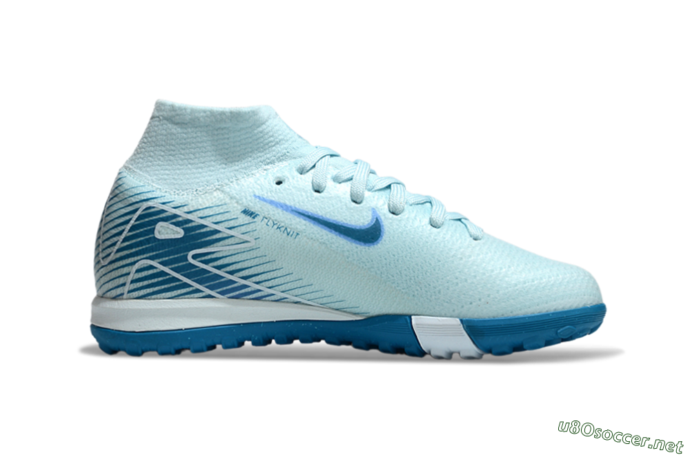 Kids Nike Air Zoom Mercurial Superfly 10 Elite TF Football Shoes - Jade/Blue 4
