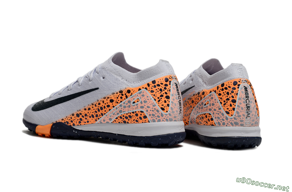 Kids Nike Air Zoom Mercurial Vapor 16 Elite TF Football Shoes - Grey/Black/Leopard 5