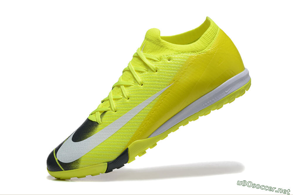 Men's Nike Air Zoom Mercurial Vapor 16 Elite TF Football Shoes - Yellow/Black/White 8