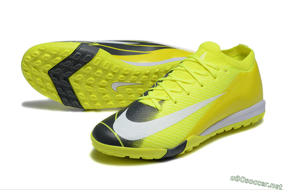 Men's Nike Air Zoom Mercurial Vapor 16 Elite TF Football Shoes - Yellow/Black/White 3