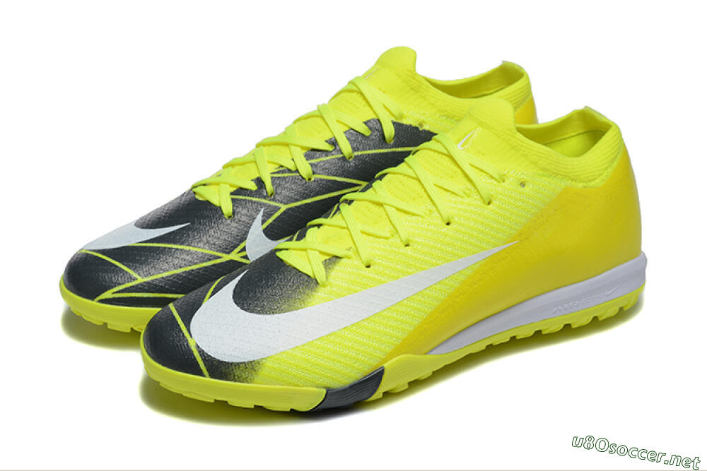 Men's Nike Air Zoom Mercurial Vapor 16 Elite TF Football Shoes - Yellow/Black/White 5