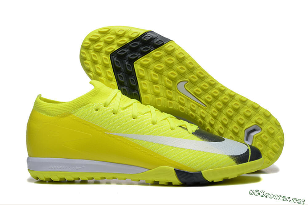 Men's Nike Air Zoom Mercurial Vapor 16 Elite TF Football Shoes - Yellow/Black/White 2