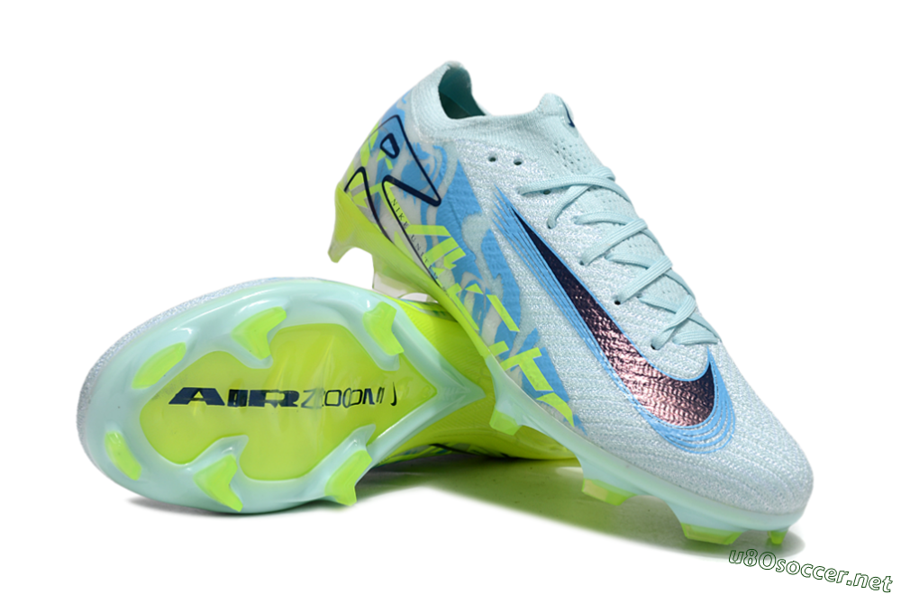 Unisex Nike Air Zoom Mercurial Vapor 16 Elite FG Football Boots - Jade/Blue/Yellow 3