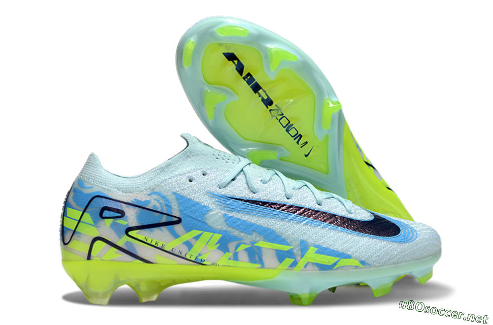 Unisex Nike Air Zoom Mercurial Vapor 16 Elite FG Football Boots - Jade/Blue/Yellow 2