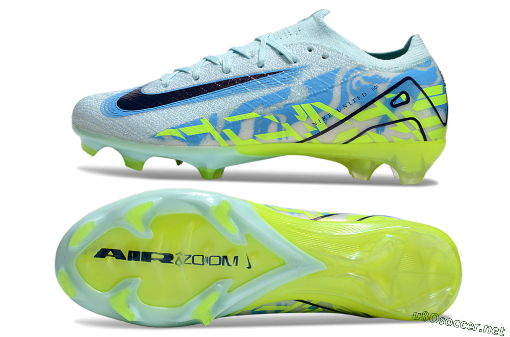Unisex Nike Air Zoom Mercurial Vapor 16 Elite FG Football Boots - Jade/Blue/Yellow 1