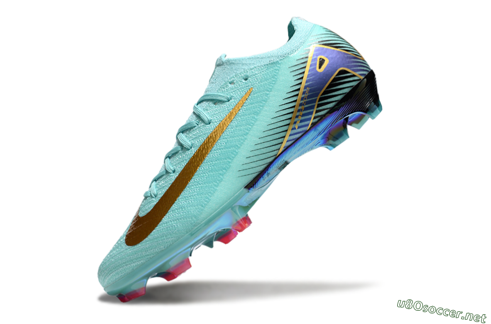Unisex Nike Air Zoom Mercurial Vapor 16 Elite FG Football Boots - Jade/Gold/Blue 5