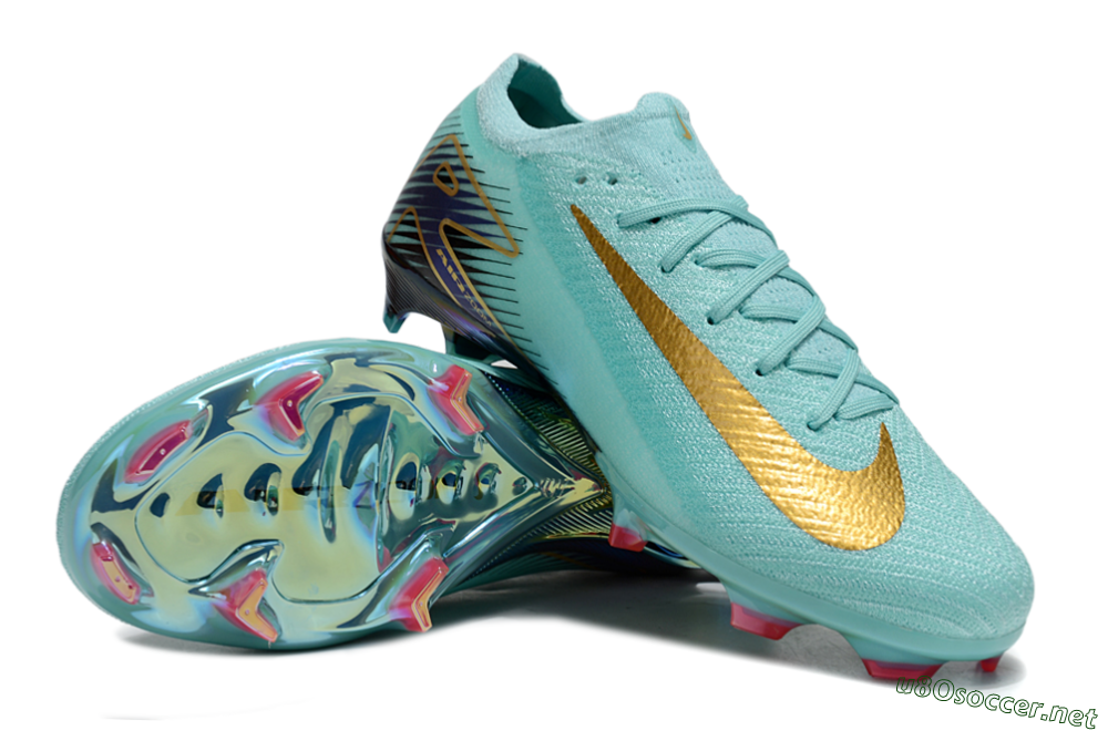 Unisex Nike Air Zoom Mercurial Vapor 16 Elite FG Football Boots - Jade/Gold/Blue 3