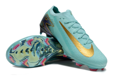 Unisex Nike Air Zoom Mercurial Vapor 16 Elite FG Football Boots - Jade/Gold/Blue