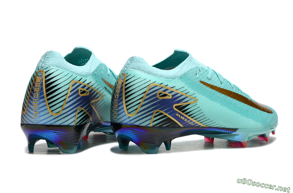 Unisex Nike Air Zoom Mercurial Vapor 16 Elite FG Football Boots - Jade/Gold/Blue 6