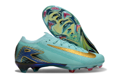 Unisex Nike Air Zoom Mercurial Vapor 16 Elite FG Football Boots - Jade/Gold/Blue