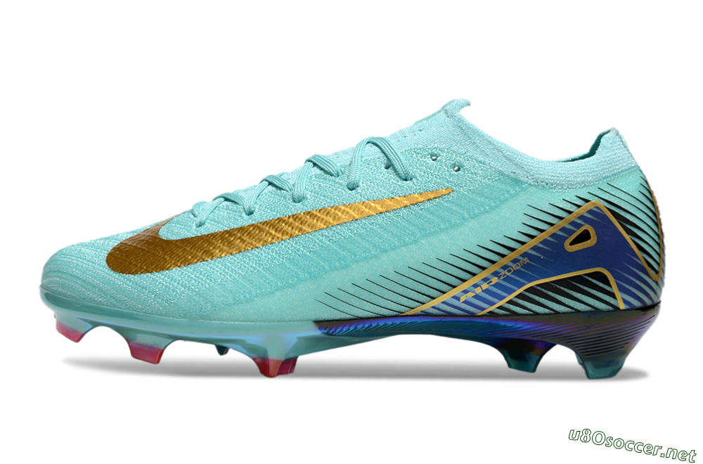 Unisex Nike Air Zoom Mercurial Vapor 16 Elite FG Football Boots - Jade/Gold/Blue 0