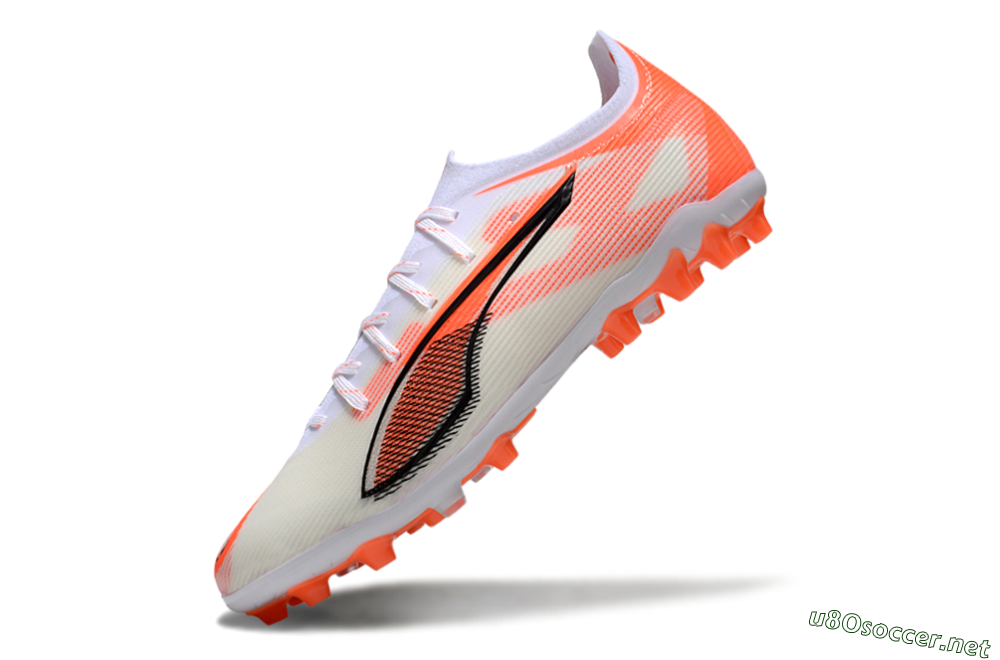 Men's Puma Ultra 5 Ultimate AG Football Boots - White/Red/Black 5