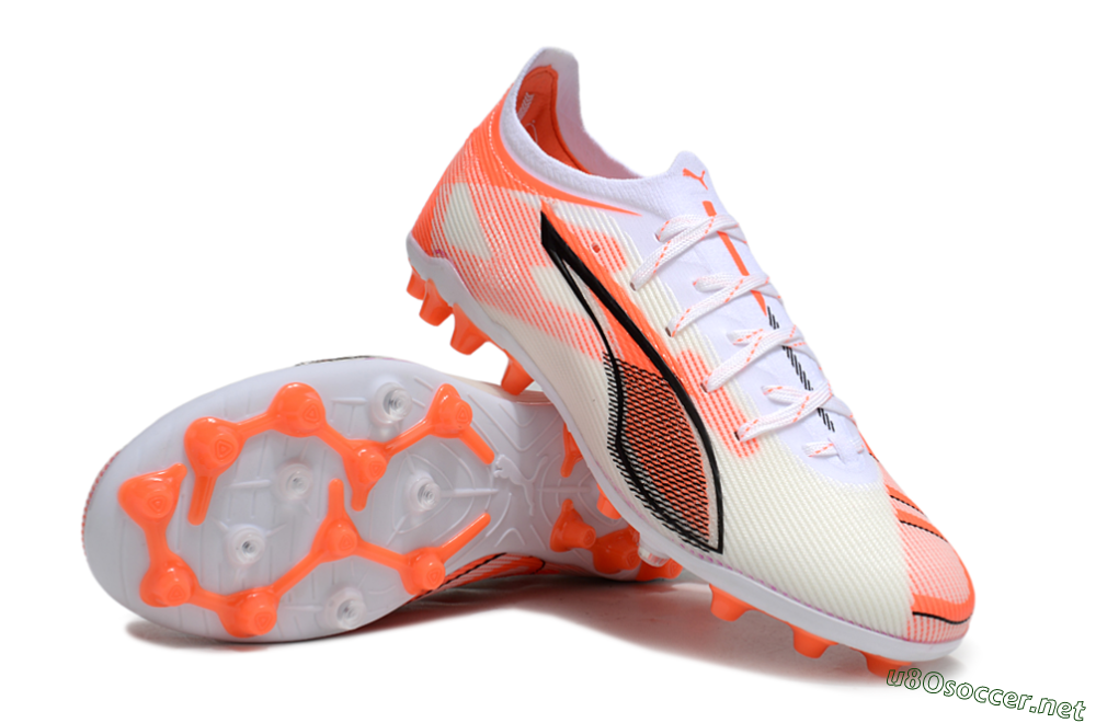 Men's Puma Ultra 5 Ultimate AG Football Boots - White/Red/Black 3