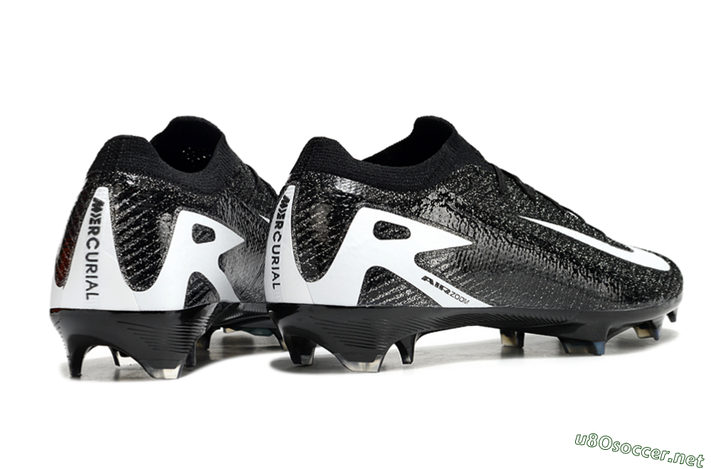 Unisex Nike Air Zoom Mercurial Vapor 16 Elite FG Football Boots - Black/White 6