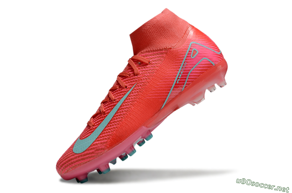 Men's Nike Air Zoom Mercurial Superfly 10 Elite AG Football Boots - Red/Jade 5