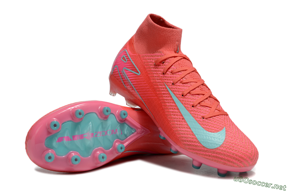 Men's Nike Air Zoom Mercurial Superfly 10 Elite AG Football Boots - Red/Jade 3
