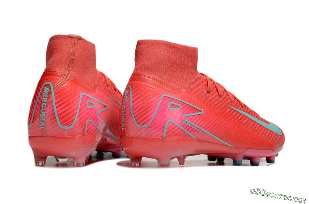 Men's Nike Air Zoom Mercurial Superfly 10 Elite AG Football Boots - Red/Jade 6