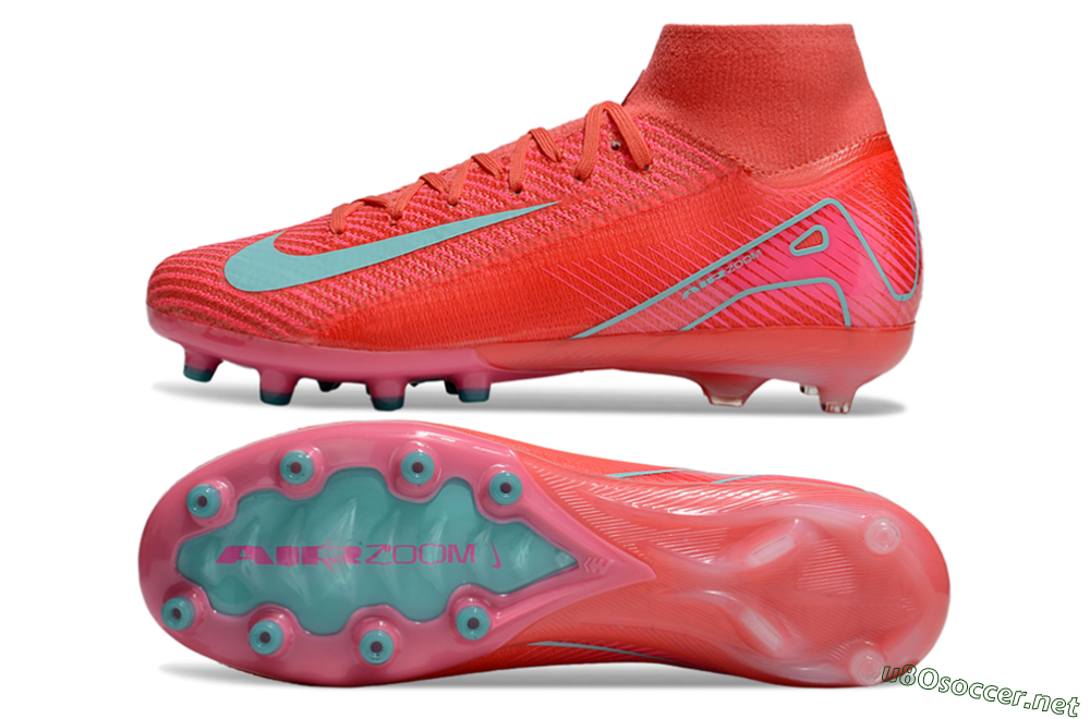 Men's Nike Air Zoom Mercurial Superfly 10 Elite AG Football Boots - Red/Jade 1