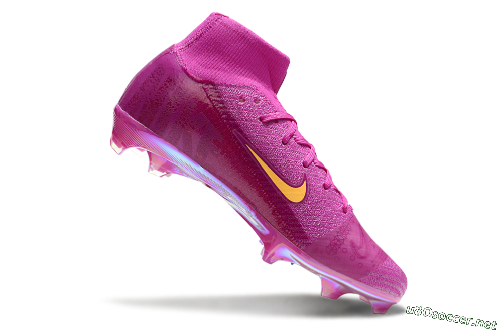 Unisex Nike Air Zoom Mercurial Superfly 10 Elite FG Football Boots - Purple/Yellow/Gold 4